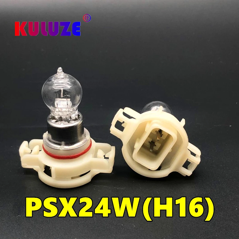 Amber 24W H16 5202หลอดไฟฮาโลเจน Xenon PSX24W Ultra สีขาว12V ไฟตัดหมอก Clear แก้วควอตซ์สีน้ำเงินเข้มรถไฟหน้าเรืองแสง