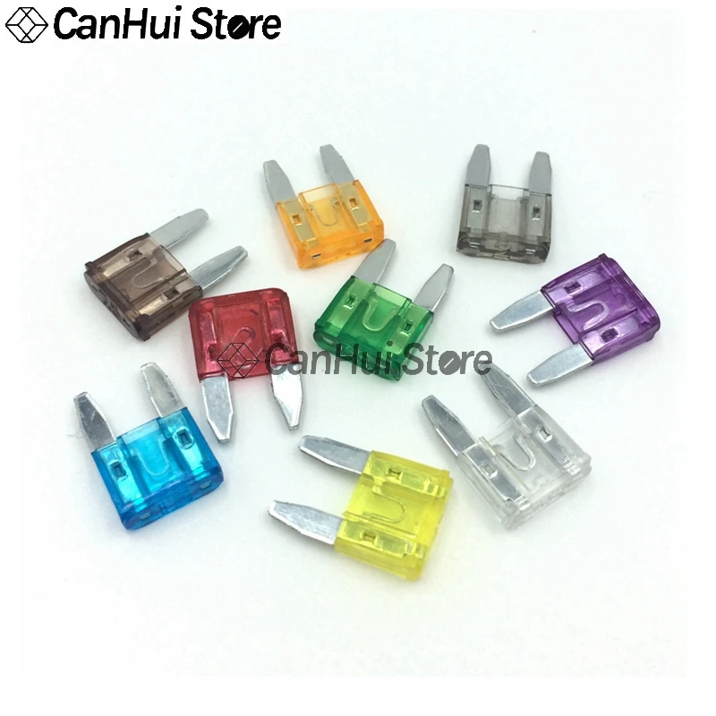 10pcs Fuses Mini Small Medium Car Fuse 1A 2A 3A 5A 7.5A 10A 15A 20A 25A 30A 35A 40A 45A 50A Amp Clip Fuse Set for Car Truck