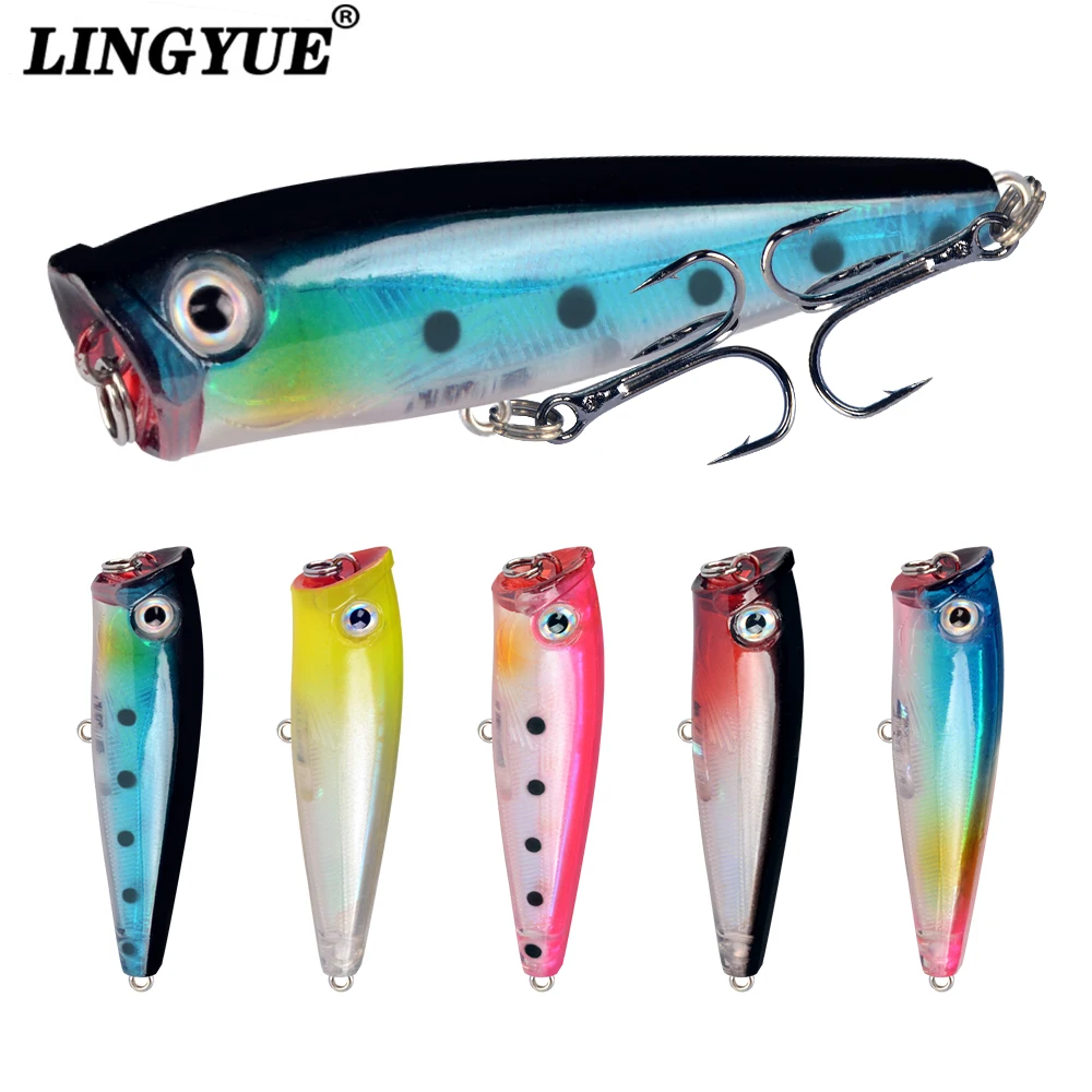 Small Popper Lure Trout Lures Pony Fishing Lure Topwater Bait Finesse Crankbait Wobbler Minnow Isca Poper Pesca 6.5cm/6.5g