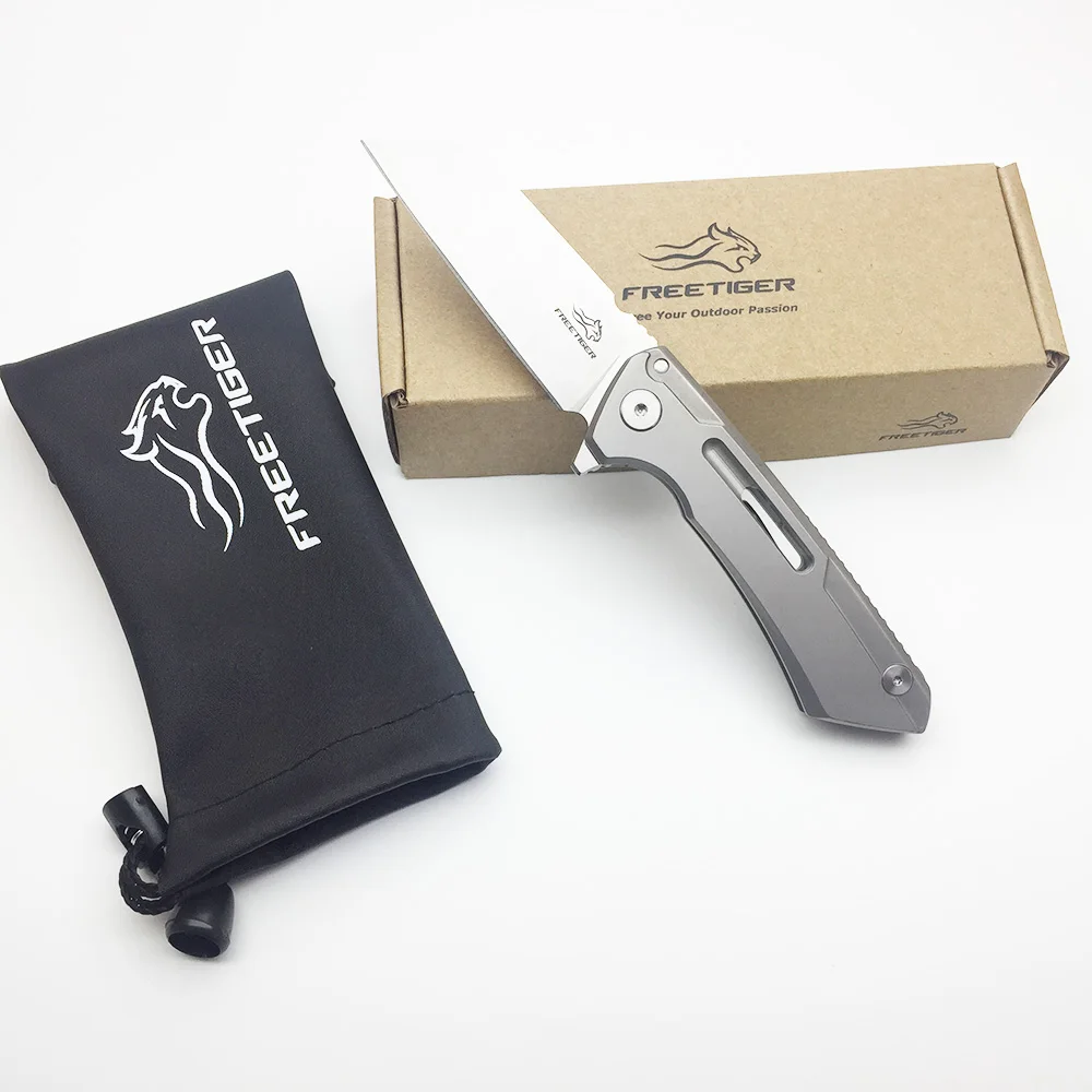 FREETIGER Folding Pocket Knife with D2 Blade CNC Steel Hunting Camping EDC Pocket Knife FT601