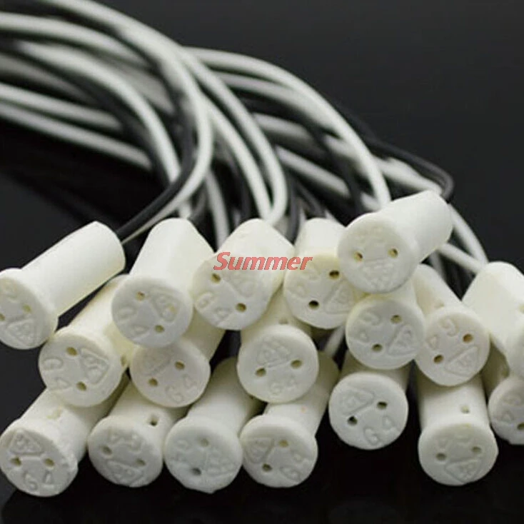 Smart Home-Base de bombilla LED halógena, 10 piezas, 20cm, soporte de enchufe, cabezal de cerámica G4, moda, nuevo