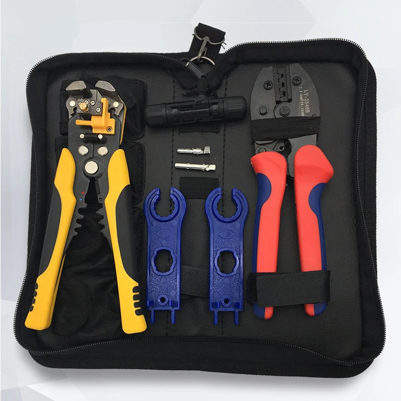 LY-2546B MC4 pliers line photovoltaic capacity 2.5 / 4 / 6mm2 14-10AWG connector set solar D1 line cutting tool