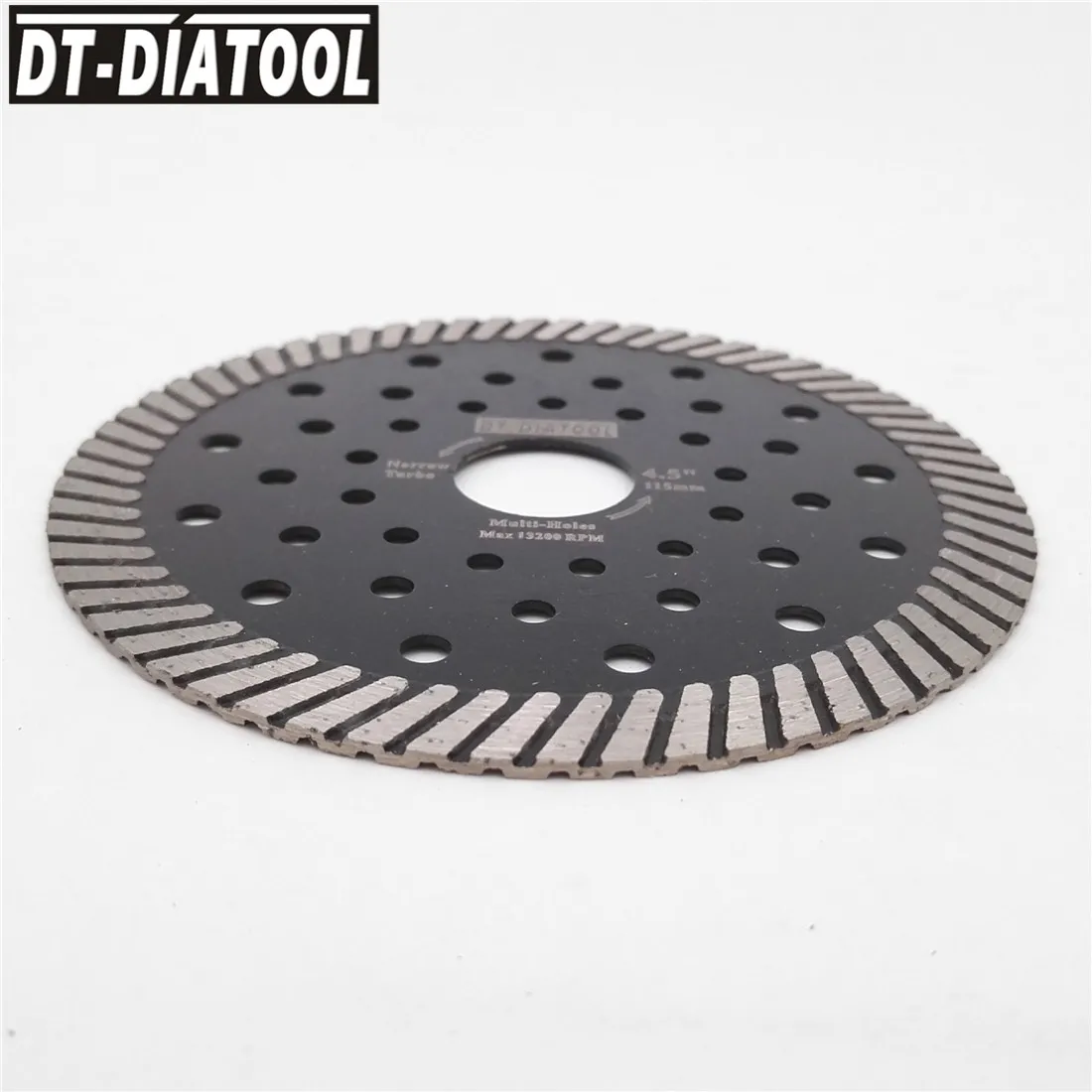 DT-DIATOOL 2Pcs Dia 115 + 125Mm Diamond Blade Smalle Turbo Multi Gat Zaagblad Doorslijpschijf Voor Graniet marmer