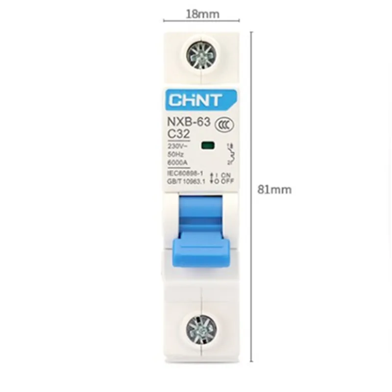 CHINT Mini Circuit Breaker NXB-63 DZ47 1p 1A - 63A House MCB with Indication