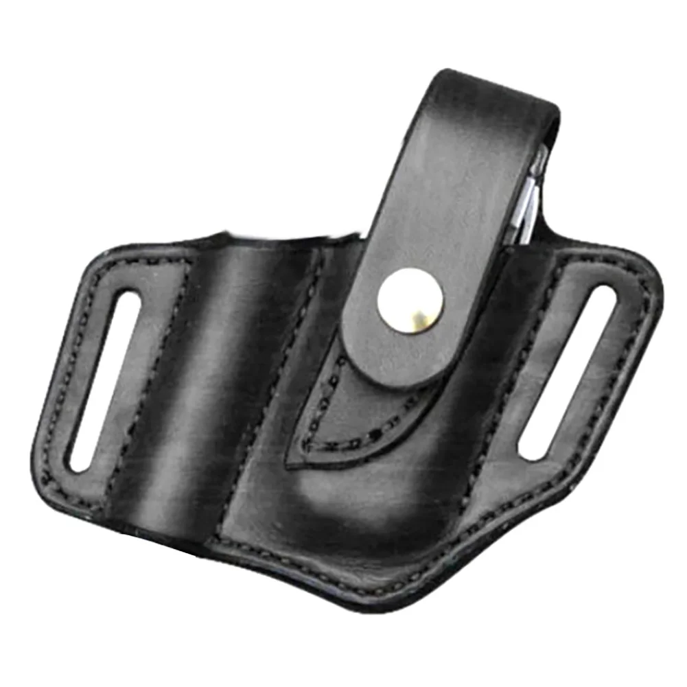 

Multi-functional PU Leather Sheath Waist Holster Belt Loop Organizer Pouch Storage Pocket Bag for Lighter Flashlight Tools