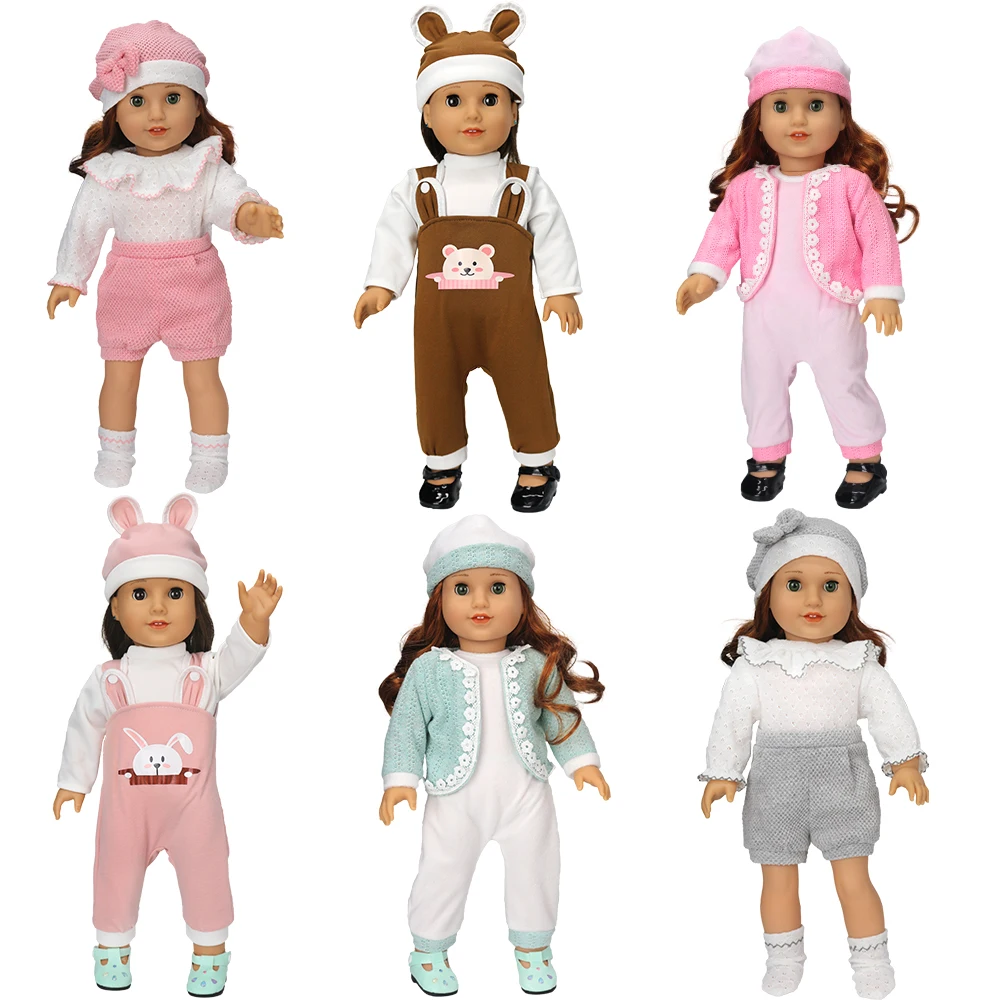 2023 New popular Suit For 18 Inch American Girl Dolls 45cm Girl Doll Clothes And Accessories, Shoes are not included.