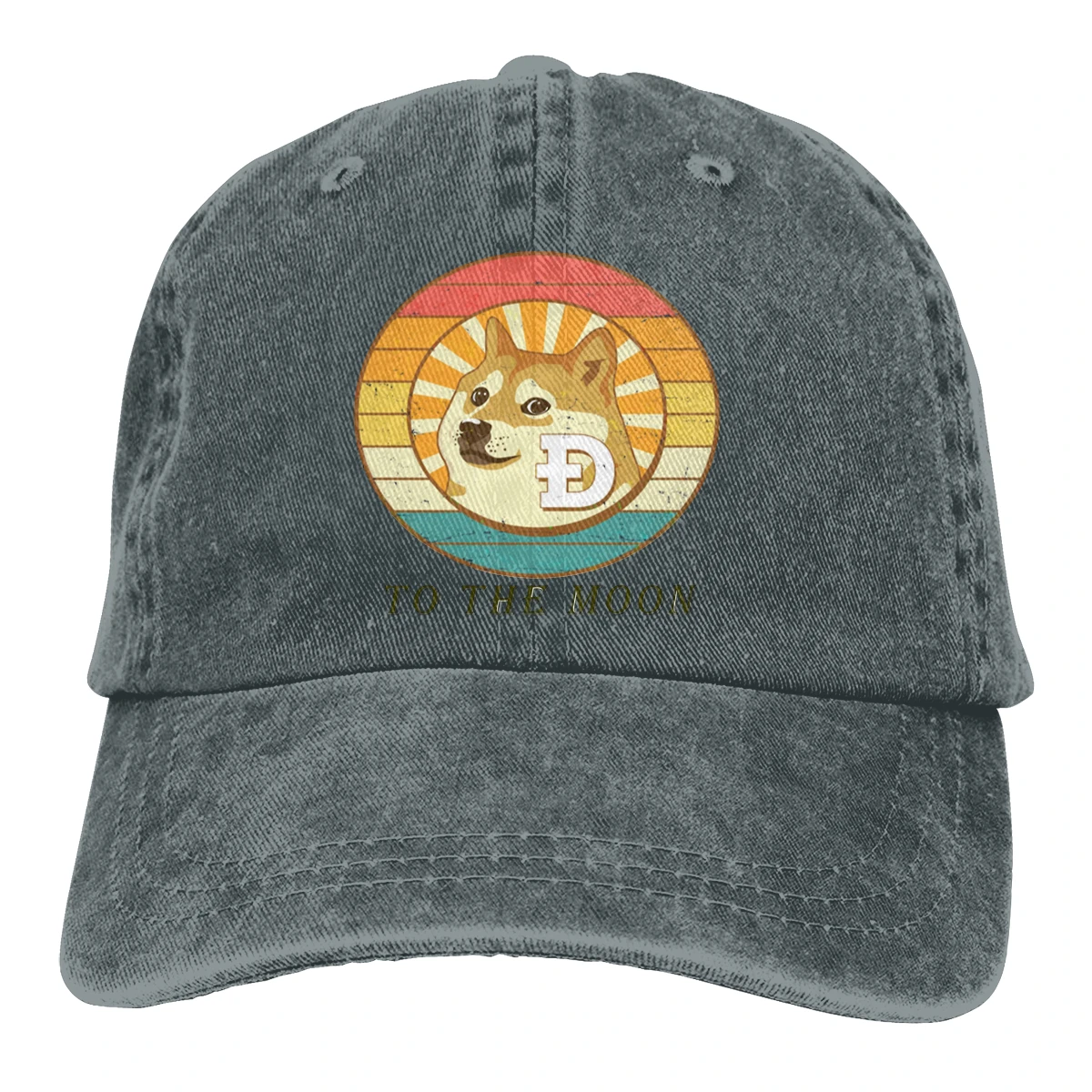 To The Moon Baseball Cap Men Doge Dogecoin Skyrocketing Bitcoin Digital Currency Caps colors Women Summer Snapback Caps