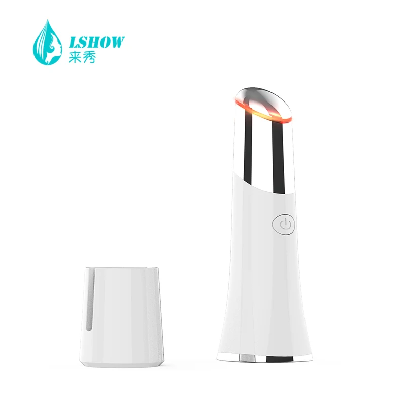 LSHOW Beauty Electric Heated Sonic Eye Massager Wand Rechargeable Face Massager Roller Wand Eliminating Wrink Eye Care Machine