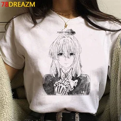 Violet Evergarden t-shirt female print tumblr streetwear couple  white t shirt tshirt top tees ulzzang