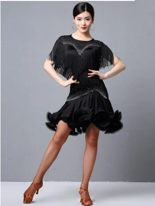 Vestidos De Salsa latina para adultos, faldas De baile latino, Cha, Rumba, Samba, baile De salón, moda De Ginastica, Saia Social, 2019