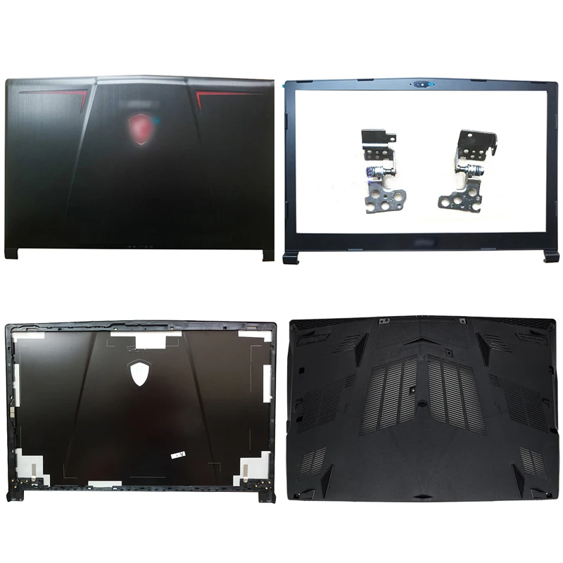 

New For MSI GP63 GP63VR Laptop LCD Back Cover/Front Bezel/Hinges/Bottom Case Top Back Cover 3077C1A213HG017 3076P5A211