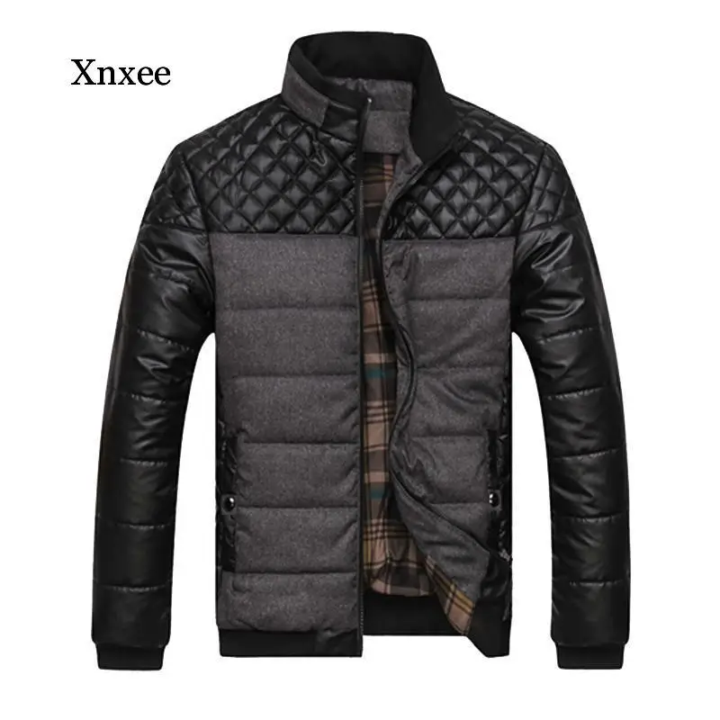 

Men's Jackets and Coats 4Xl Pu Patchwork Designer Jackets Men Outerwear Winter Fashion Male Clothing