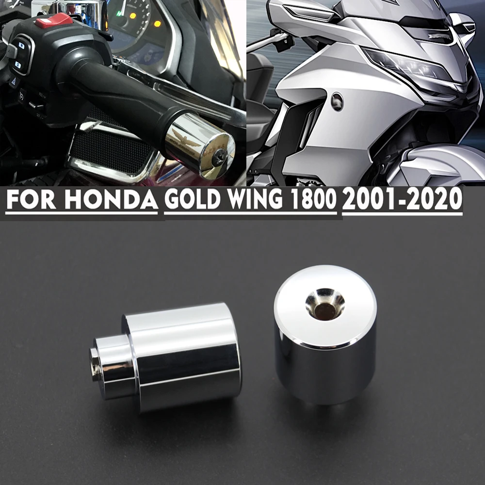 For HONDA GOLDWING 1800 GL1800 GL 1800 2001-2022 F6B 2013-2020 Motorcycle end bar counterweight handlebar end chrome bar ends