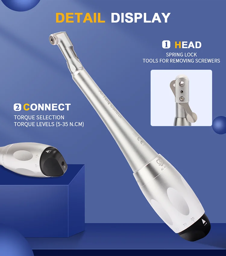 Dentist Manual Control Surgical Tools Torque Wrench Handpiece Ratchet Latch Head Screw Parts AI-TC-kit/AI-TC-Screws/Only Tips