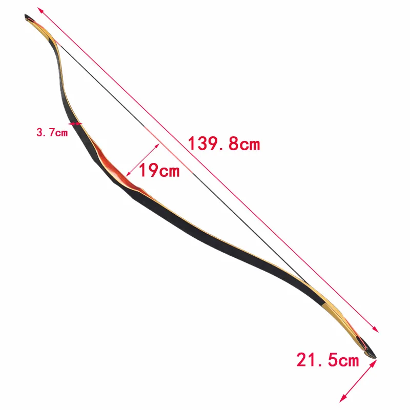 1pc 20-50lbs Traditional Bow Archery Hunting Accessories Safflower Pear Handle Maximum Draw Length 33