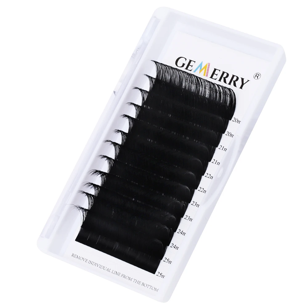 GEMERRY 25mm Mixed Individual Eyelash For Extension Natural Soft Faux Cils Handmade Korea Silk Mink Lash Supplies False Lashes