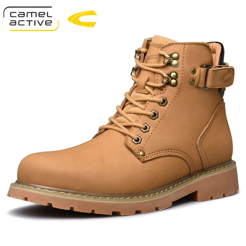 

Camel Active New Men's Shoes Winter Autumn Quality Tooling Boats Male Genuine Leather Boots Rubber Work Shoes Man Chelsea Boots