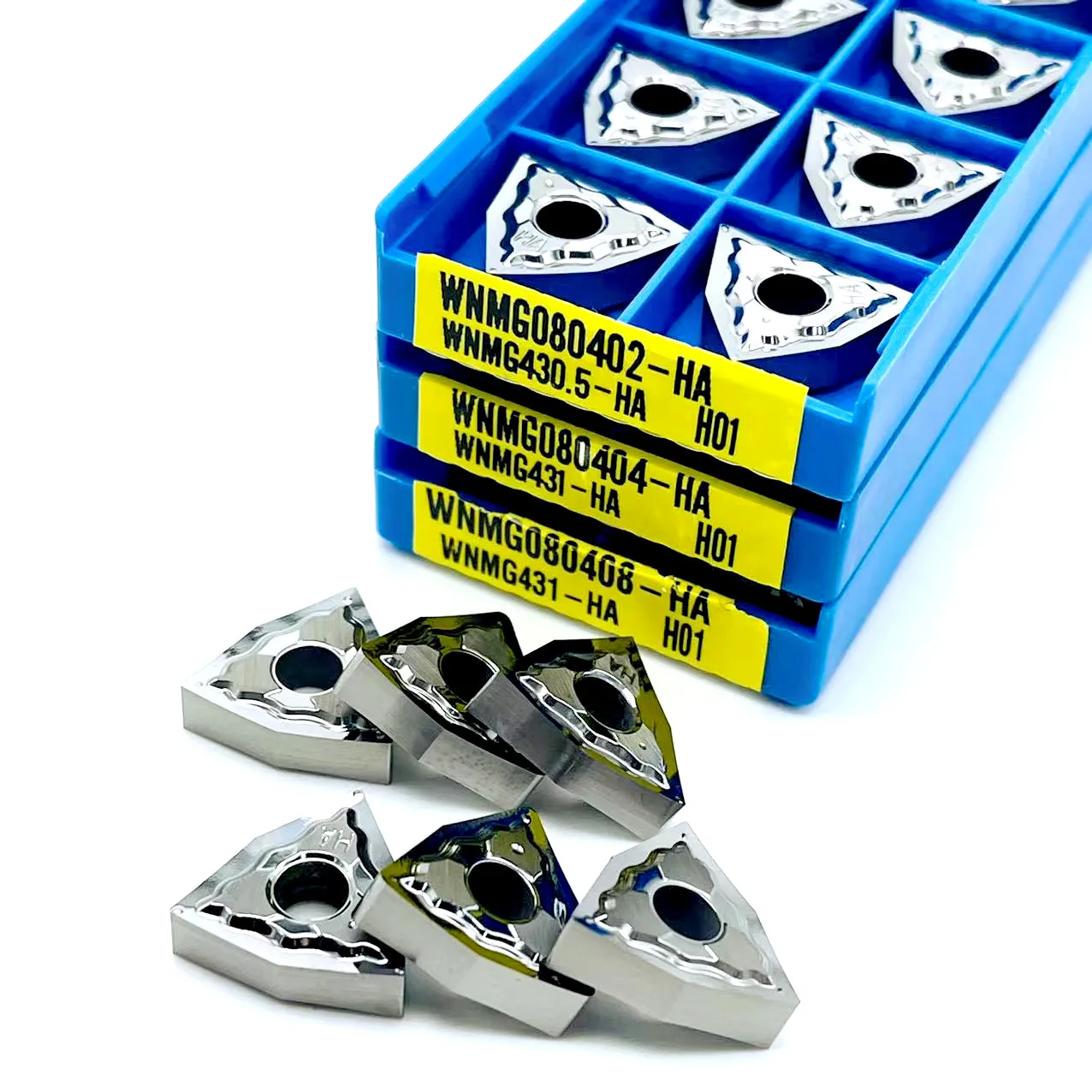 WNMG080402 WNMG080404 WNMG080408 HA H01 alta calidad 100% aleación de aluminio cortadores de alto brillo CNC herramientas de corte de madera