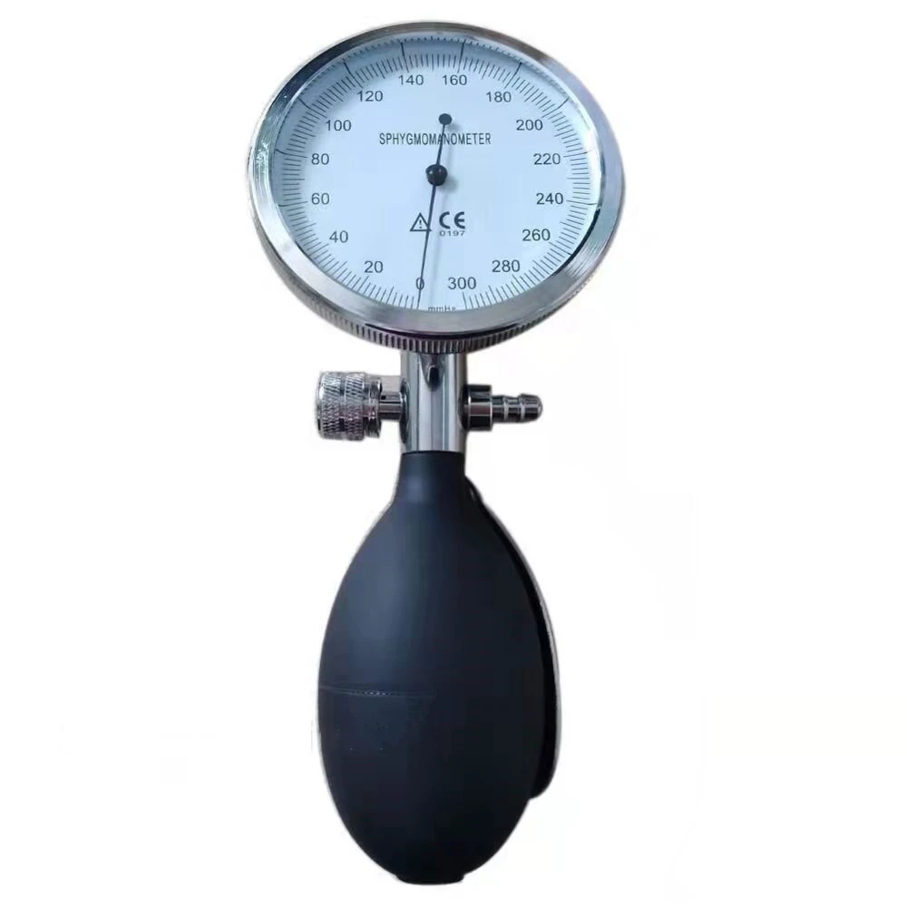 Manual Blood Pressure Monitor Gauge Meter Head Doctor Single Head Stethoscope Air Inflation Ball Bulb for Tonometer Cuff