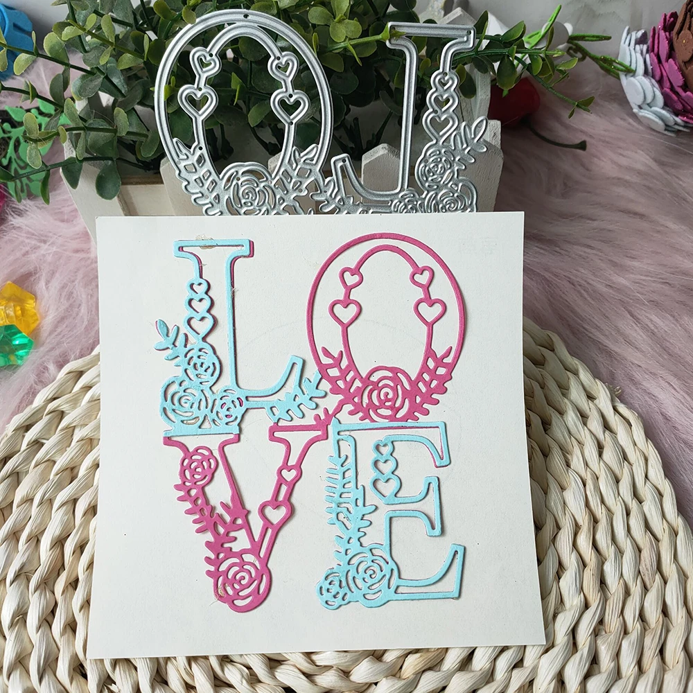 

New Lace love metal cutting die mould scrapbook decoration embossed photo album decoration card making DIY handicrafts