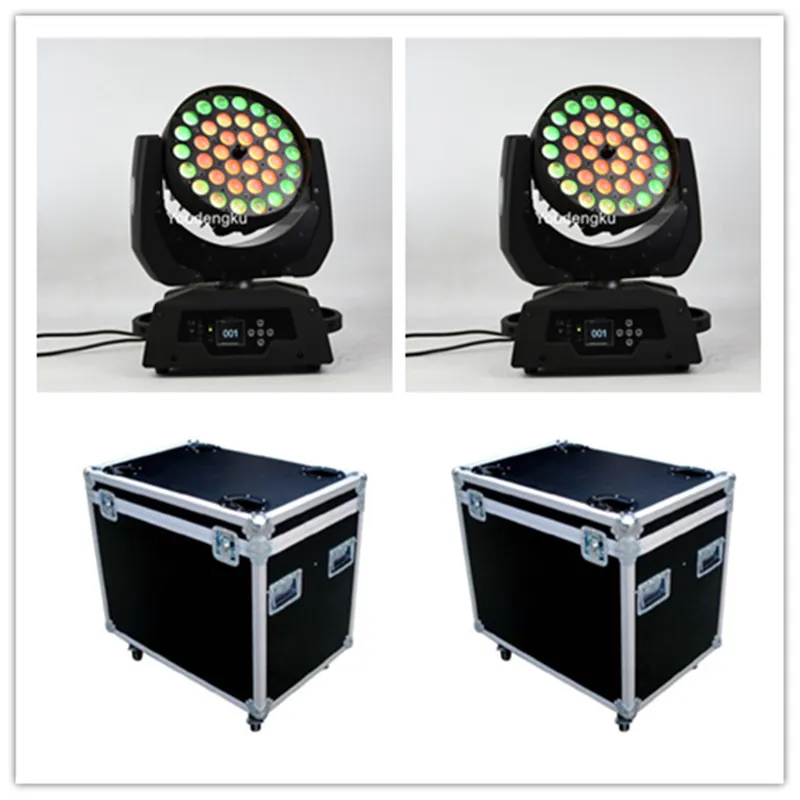 10pcs with flightcase Disco led moving head wash zoom stage light 36*15W RGBWA 5in1 LED shake head wash moving head stage light