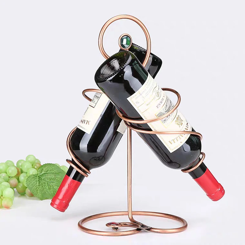 European simple double bottle wine rack creative wine rack home furnishings wine bottle rack wine cabinet display rack