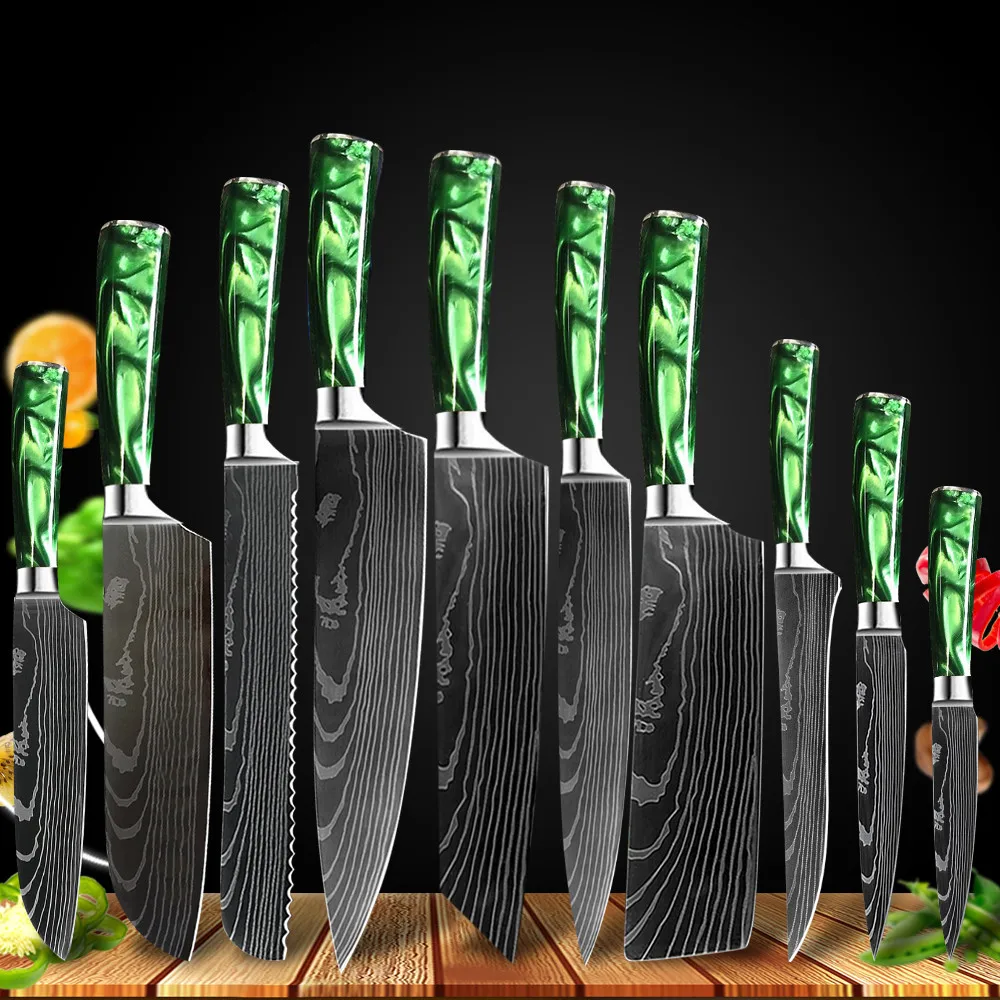 Kitchen Knives set Chef knife Tool High Carbon Stainless Steel Santoku knife Sharp Cleaver Slicing Knife Best Choice for Kitchen