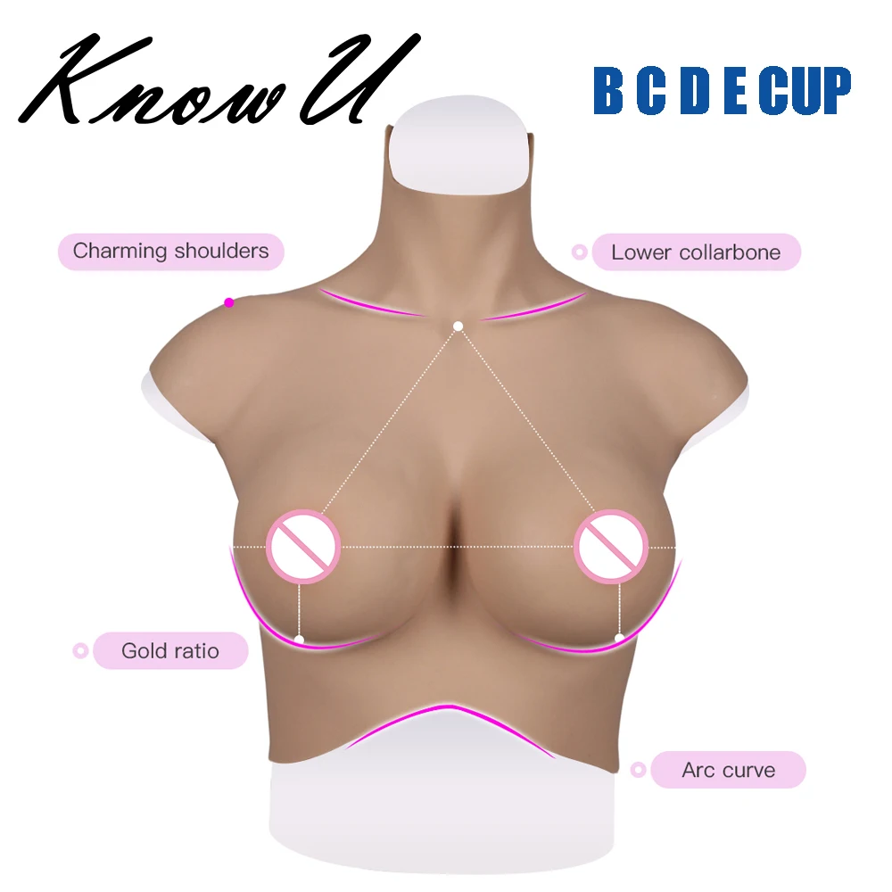 

KnowU Silicone Breast For Transgender Oil-free High Simulation Upgrade B C D E Cup Fake Boobs