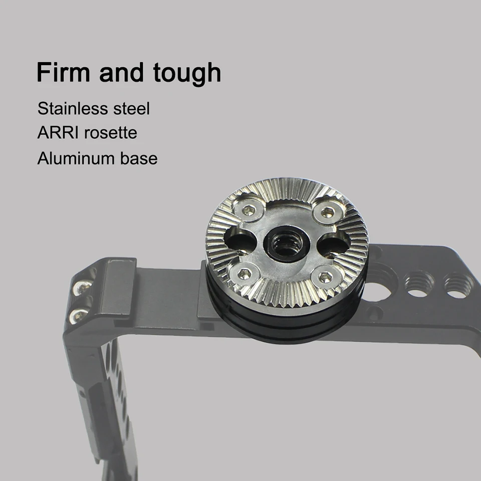 M6 ARRI Rosettenmontage 1/4 Zoll Schraubgewinde Adapterhalterung für SLR DSLR Kamerakäfig Rig Schienengriff Fotografie Zubehör – Detail 3