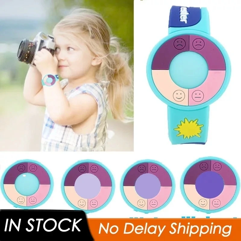 Children\'s Outdoor UV Test Bracelet Wrist Watch EP PVC Soft Rubber Hand Strap Environmentally Friendly Silicone Bracelet