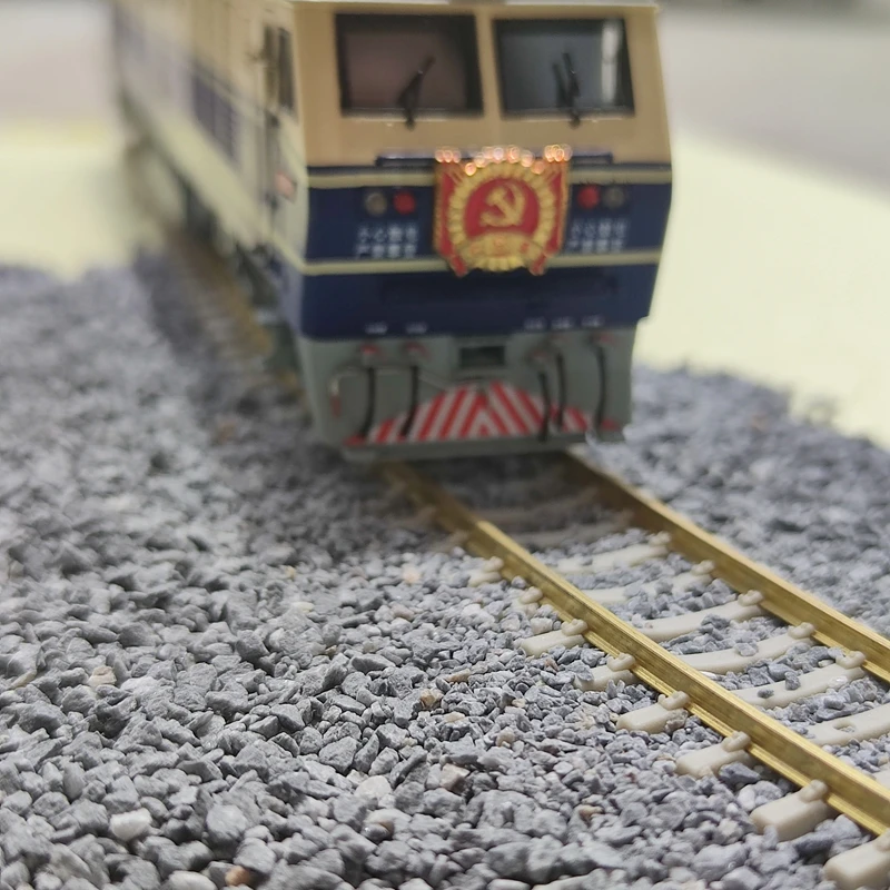 Modelo de tren de simulación, balasto/balasto de grava, mesa de arena en miniatura de Micro paisaje, piedra angular de ferrocarril