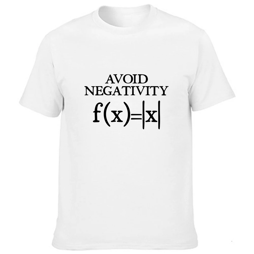 Avoid Negativity Men Funny Mathematics Absolute Value Tshirt Math Function Geek T Shirt Summer Tops Tee Clothes High Quality