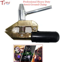 Professional Heavy Duty 600A Ground Clamp Brass MMA MIG TIG Industrial Screw Type Welding Machine Clamp