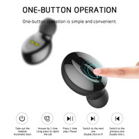 TWS Bluetooth V5.0 IPX5 Stereo Wireless Mini Headphone 3D wireless earphone with dual microphone For Xiaomi Samsung Phone