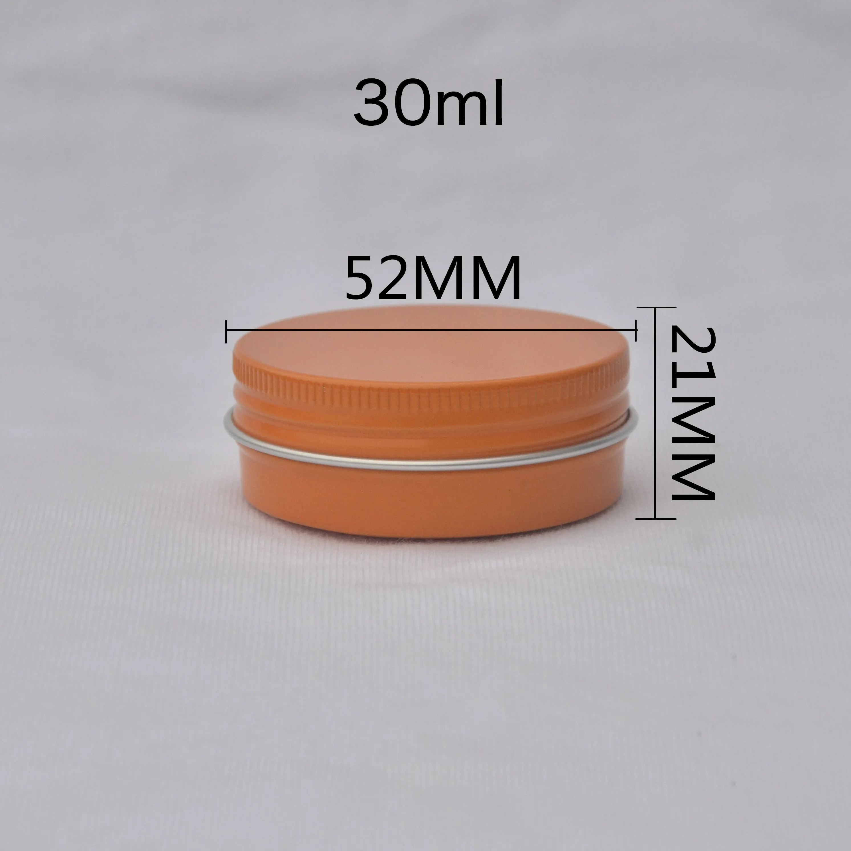 30ml Orange Sealed Pocket Metal Storage Box Case Tin Candy Food Small Jars Tea Cans Outdoor Waterproof Case Aluminum jars 50pcs