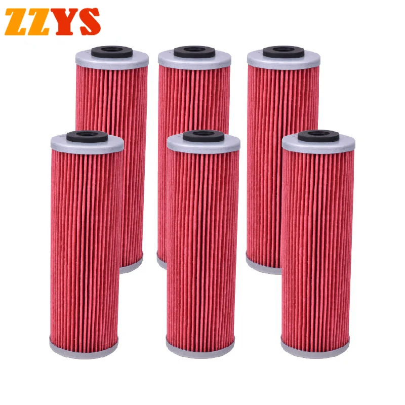 1/4/6pcs Motorcycle Oil Filter For KT/M Adventure Super Enduro Duk/e SMT 950 790 950 990 1050 1090 1190 1290 RC8 RC8R 450 Rally