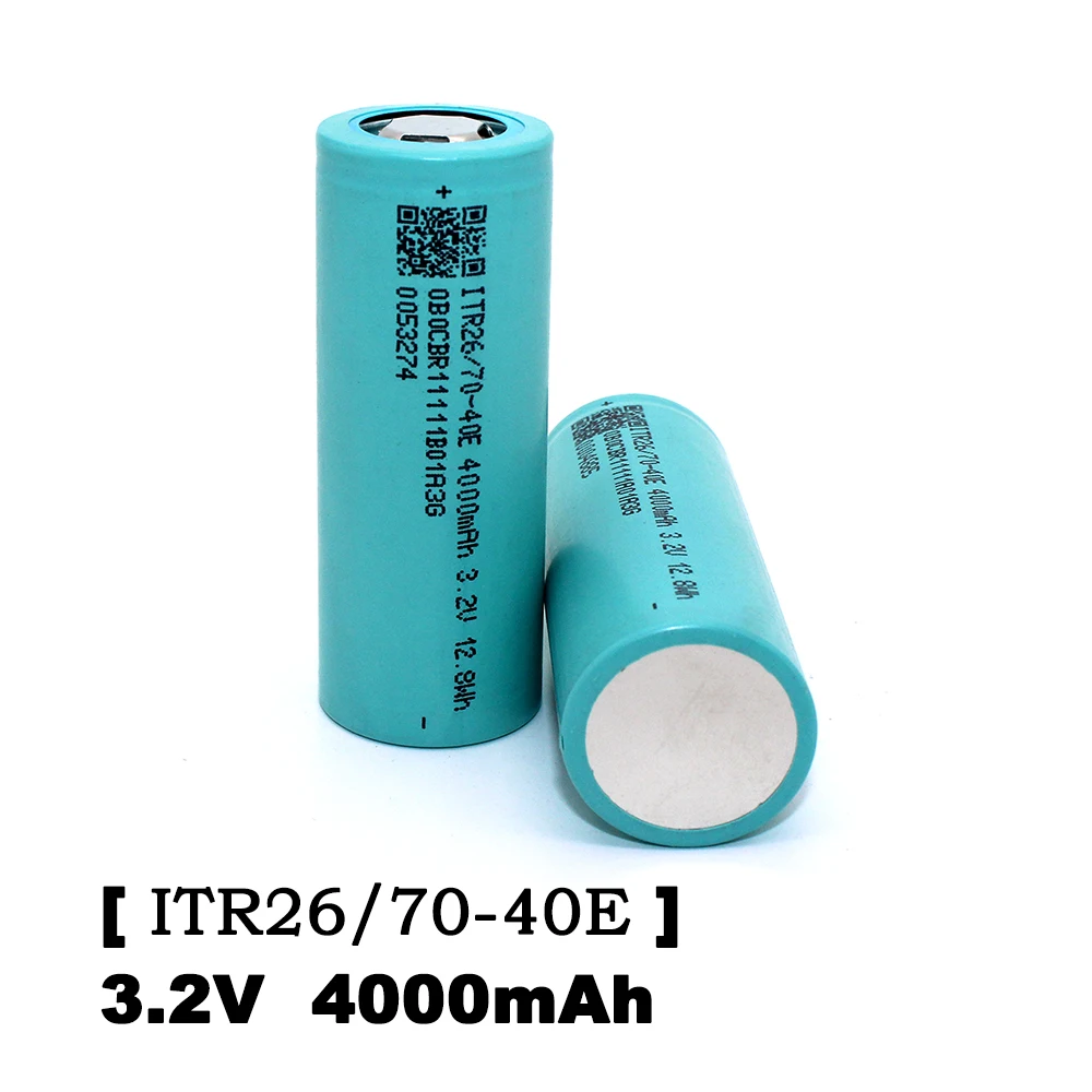 Lifepo4 26700 3.2V 4000mah Rechargeable Battery 3C-5C Discharge For DIY Power Tool E-Bike Scooter Solar Energy Storage Batter