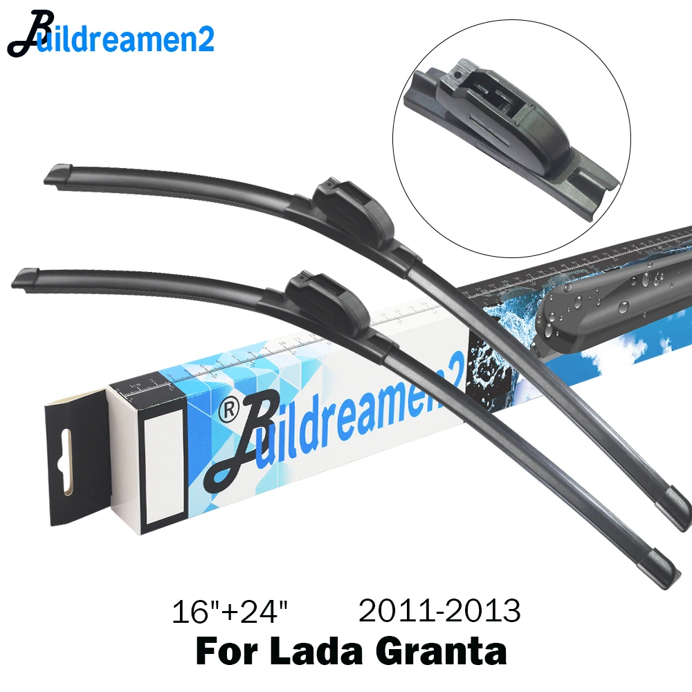 Buildreamen2 2 Pieces Car Wiper Blade Rubber Front Windscreen Wiper Styling For Lada Granta 2011 2012 2013