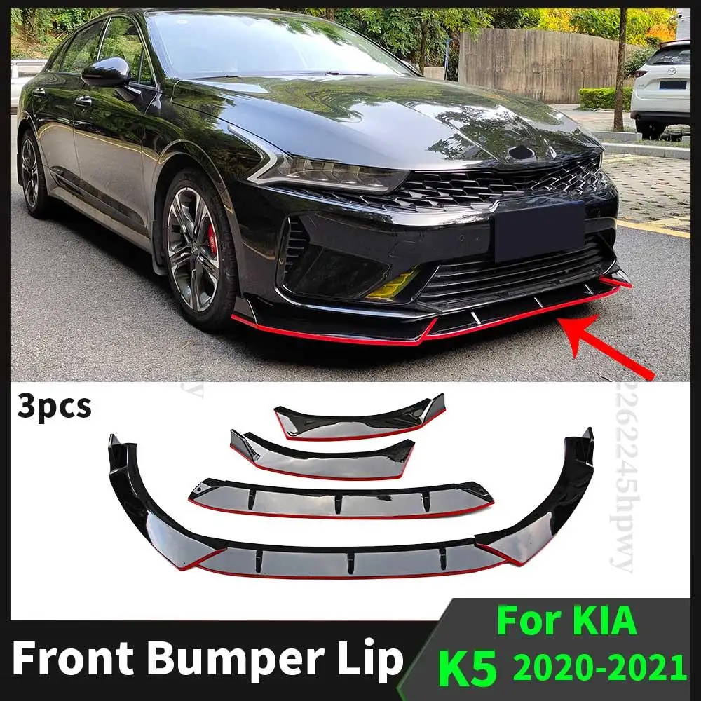 Splitter Deflector Protector Front Bumper Lip Chin High Quality Body Kit For Kia K5 DL3 Optima 2020 2021 Tuning Accessories