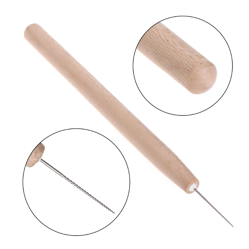 Jewelry Beads Enlarger Tool Wood Handle Holes Handmade Making DIY Reamer Tackle Dropship New