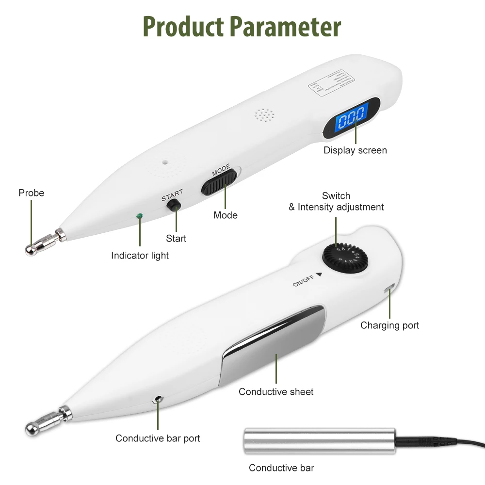 Electronic Massage Acupuncture Pen Medical Health Acupuntura Pen Point Detector Pain Therapy Electric Acupuncture Meridian Pen