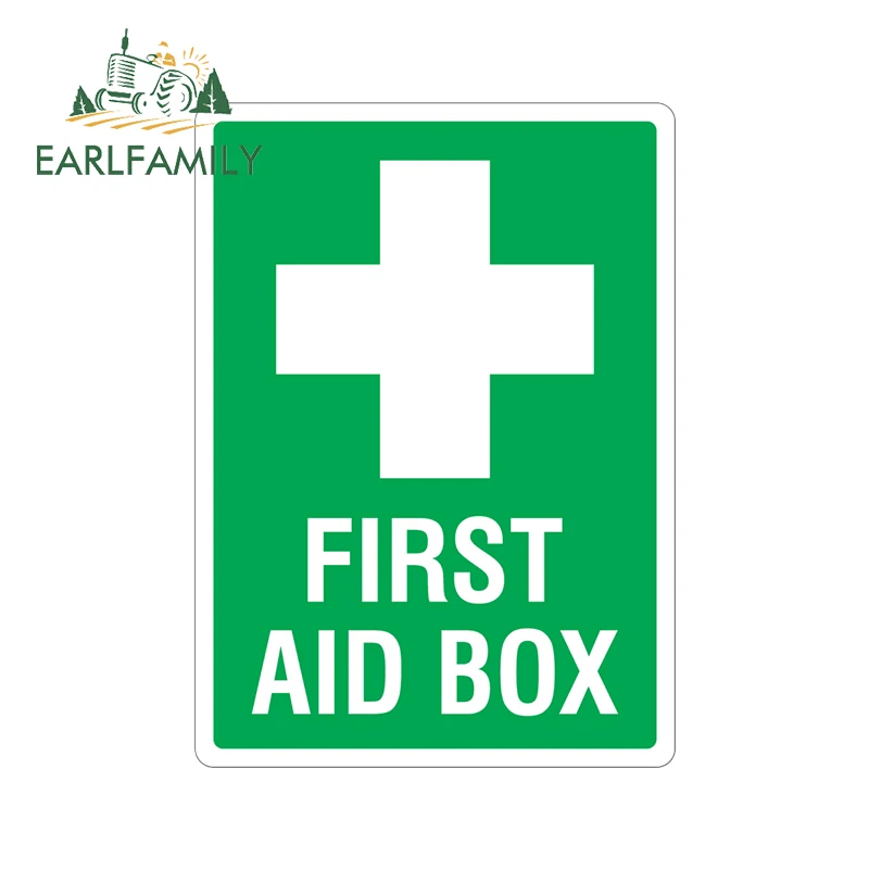 

EARLFAMILY 13cm x 9.4cm for First Aid Box Vinyl Car Stickers Windshield Laptop Decals Refrigerator Surfboard Car Accessoires