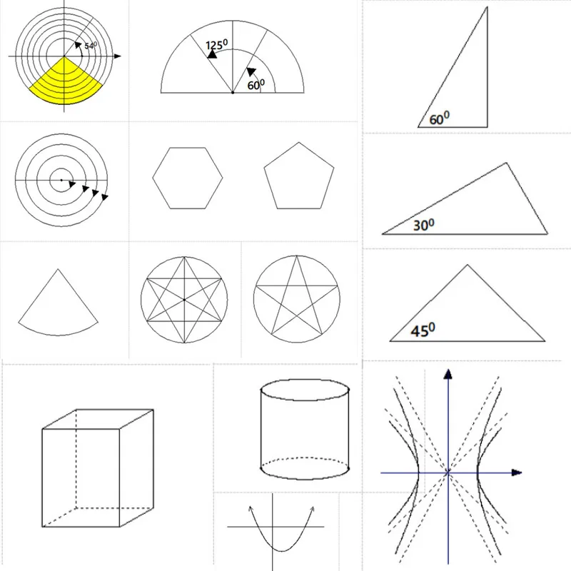 Imagem -06 - Régua de Modelo Rotatable Fast Drawing Art Design Construção Arquiteto Geometria Estéreo Elipse Elaboração Escala de Medição