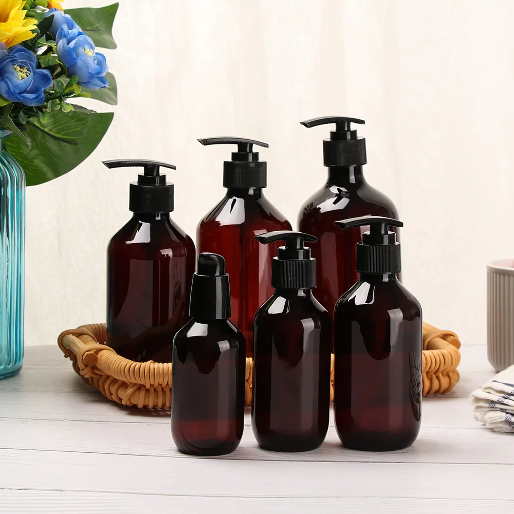 100/150/200/300/400/500ML Plastic Liquid Shampoo Shower Gel Bottles Soap Dispenser Refillable Lotion Liquid  Storage Container