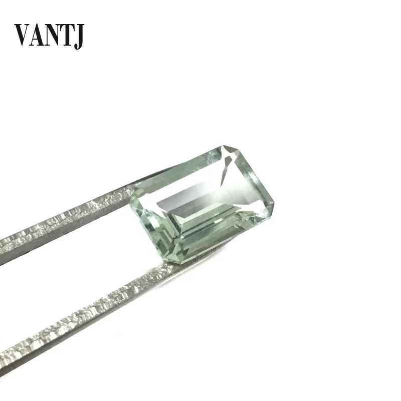 Vantj Real Natural Green Amethyst Loose Gemstone Oct Cut For Silver Gold Ring Mounting Fine Jewelry Women Party Gift