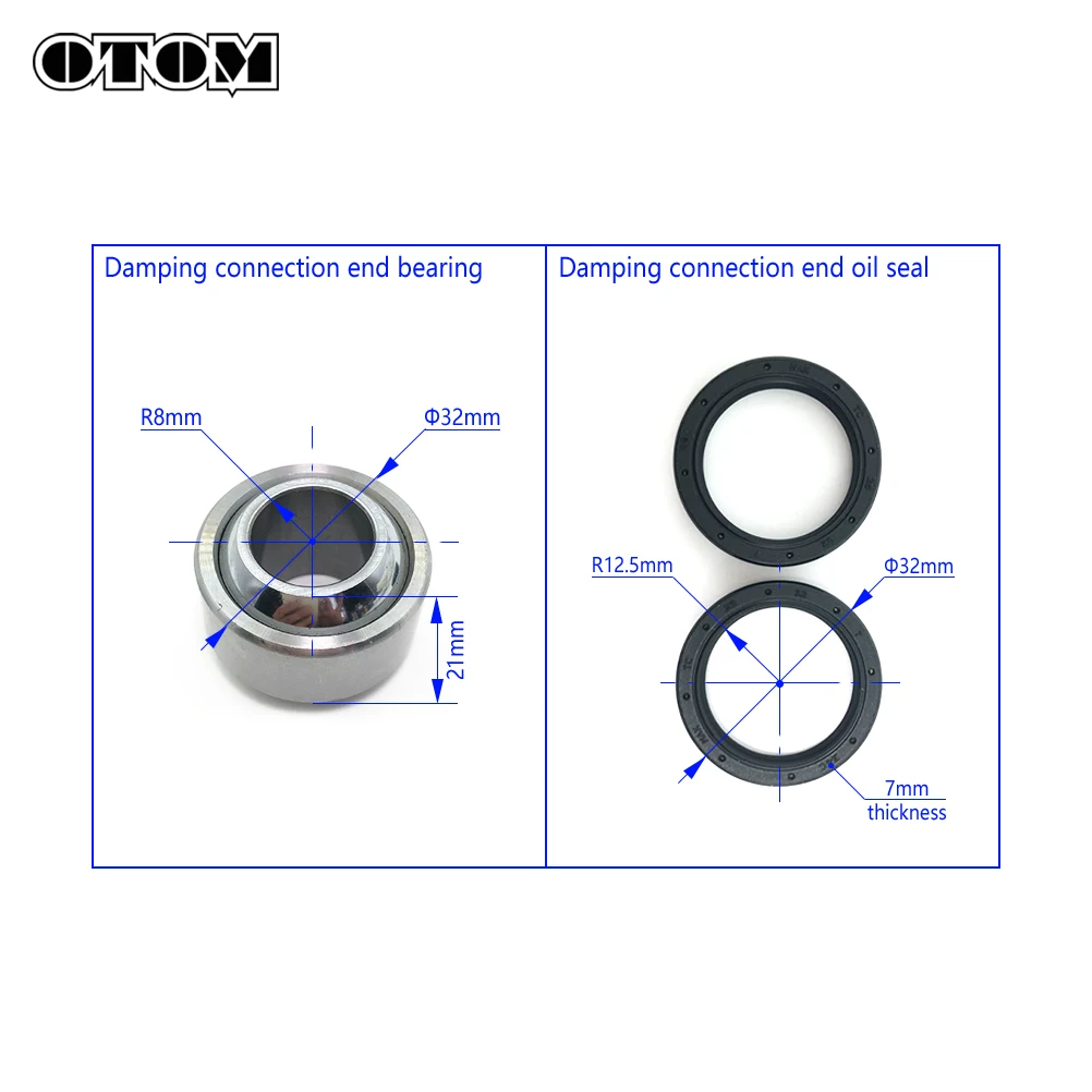 OTOM New Motorcycle Rear Shock Absorber Lower Fisheye Bearing Oil Seal Kit For KTM EXC SX XC XCF HUSABERG FE FX TC 250 450 99-16