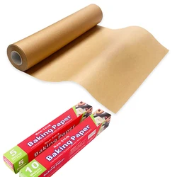 Parchment Paper Non-stick Baking Parchment Roll Unbleached Baking Pan Liner For Kitchen Air Fryer Steamer Cooking Bread