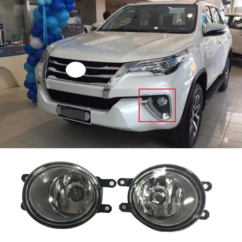 

2PCS 1 Set Fog Lamp Fit for Fortuner 2010 -2018 Fog Lights Daytime Running Light Waterproof Headlight Car Accessories