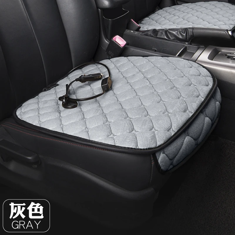 Winter plush fabric 12V52x45cm car heating seat rhombus mat heating mat winter indoor thermal heating seat