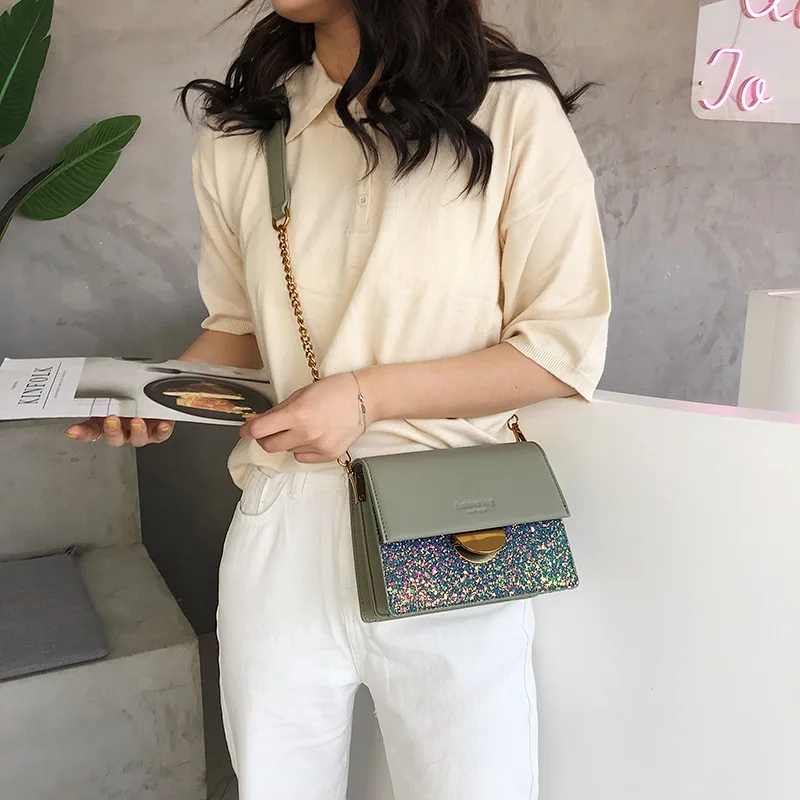 JIULIN Small Square bag 2020 Fashion Designer New Quality PU Leather Crossbody Bags For Women Chain Shoulder Messenger Bags